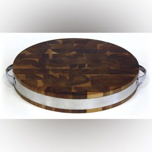 Mountain Woods Extra Thick Acacia Wood Cutting Board w/ Stainless Steel Band-15"